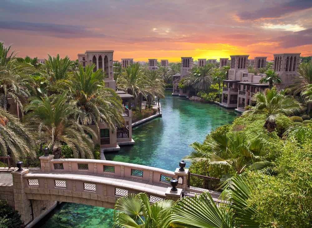 Dubai Häuser am Fluss